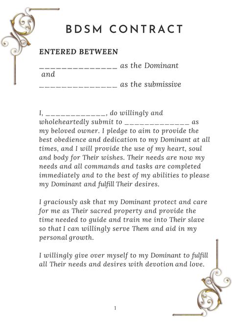 dominant submissive contract pdf